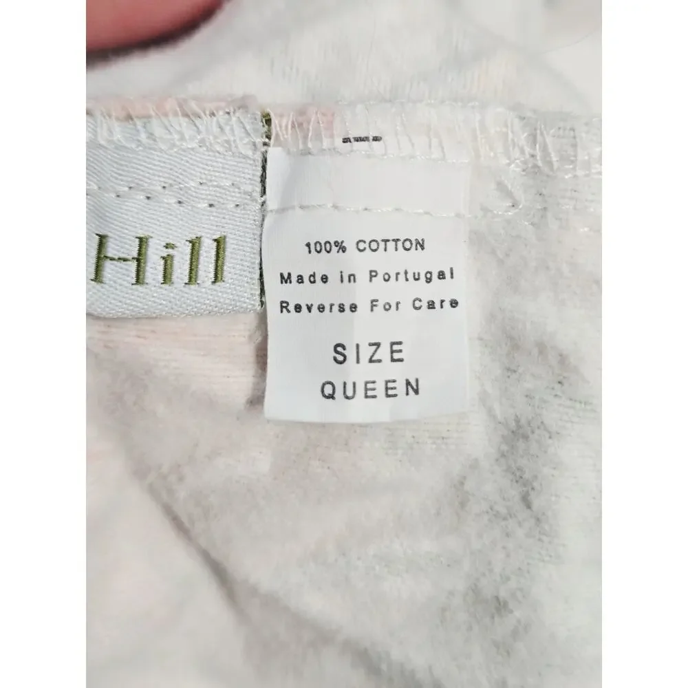 Garnet Hill Cotton Fleece Queen Set Tabitha Floral 5 Pcs Portugal Bedding Garden